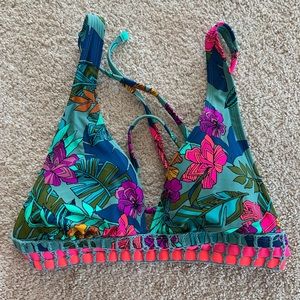 Floral bikini top